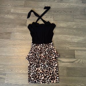 Love Culture Black and Leopard Dress